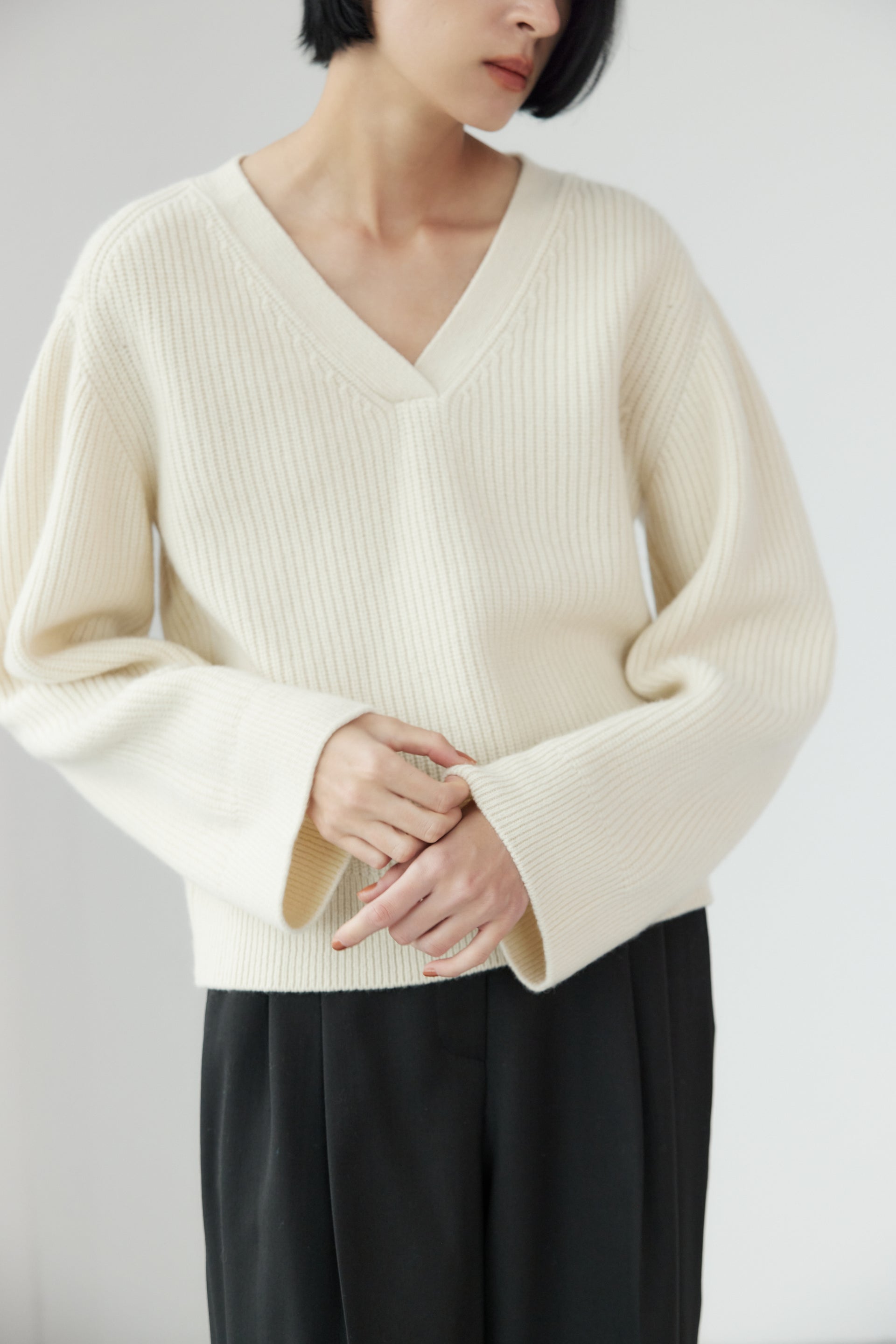 Wool V-Neck Jumper