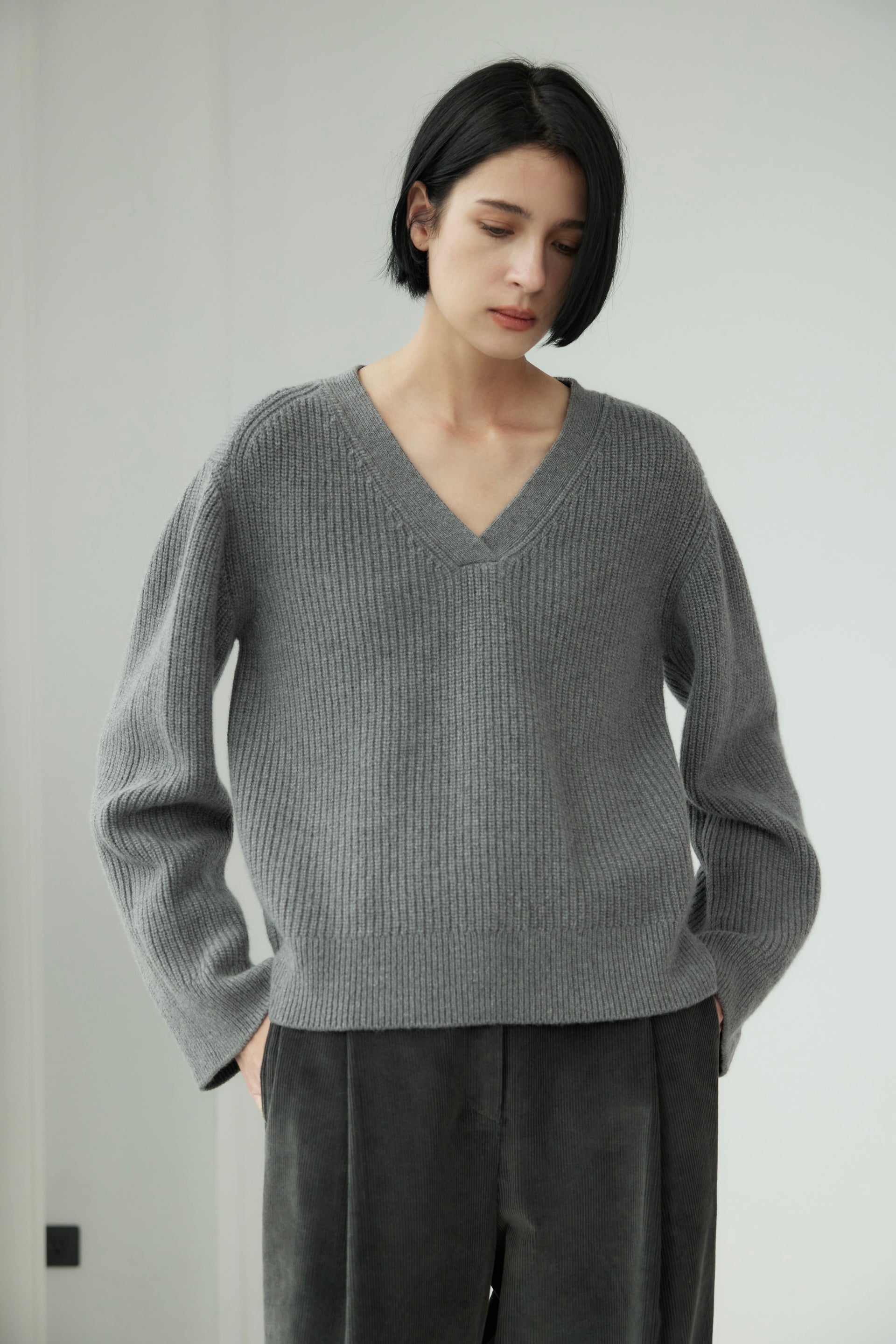 Wool V-Neck Jumper